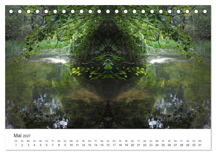 Produktbild: Spiegelwelten - Natur anders sehen (Tischkalender 2027 DIN A5 quer), CALVENDO Monatskalender