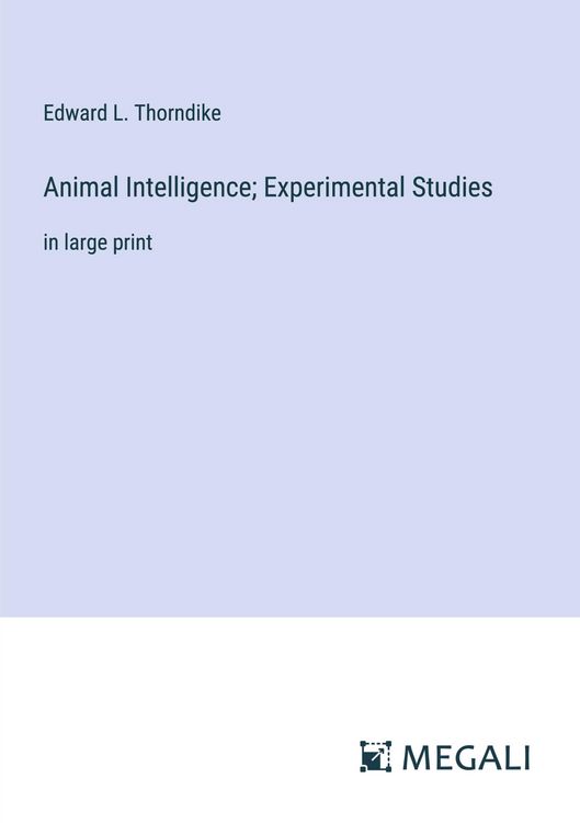 Produktbild: Animal Intelligence; Experimental Studies