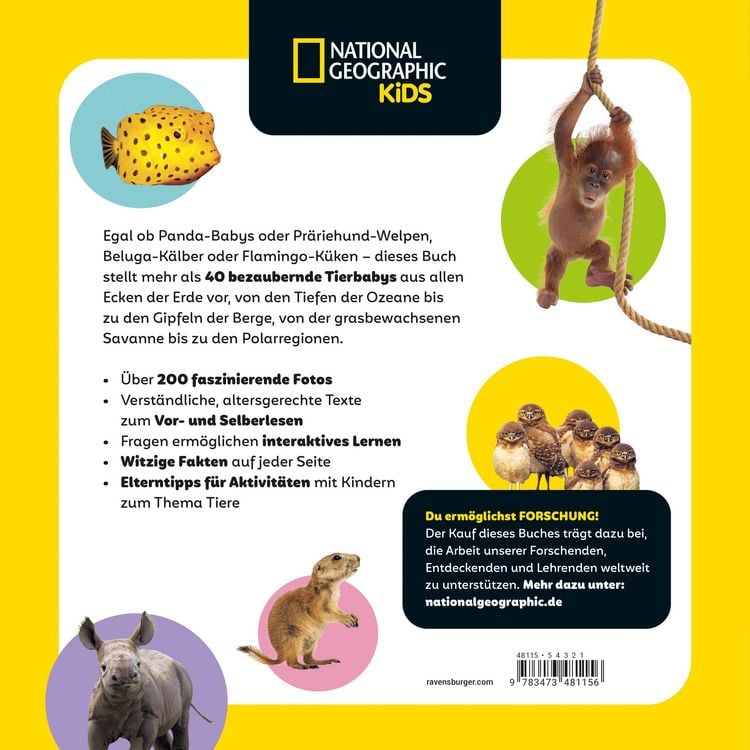 Produktbild: National Geographic Kids - Die tollsten Tierbabys aus aller Welt