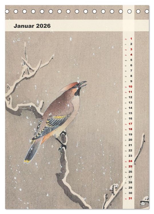 Produktbild: Ohara Koson - Gefiederte Sch&ouml;nheiten (Tischkalender 2026 DIN A5 hoch), CALVENDO Monatskalender