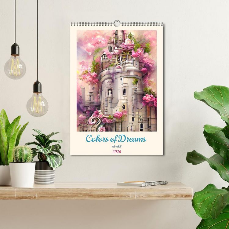 Produktbild: Colors of Dreams - AI-ART (Wandkalender 2026 DIN A3 hoch), CALVENDO Monatskalender
