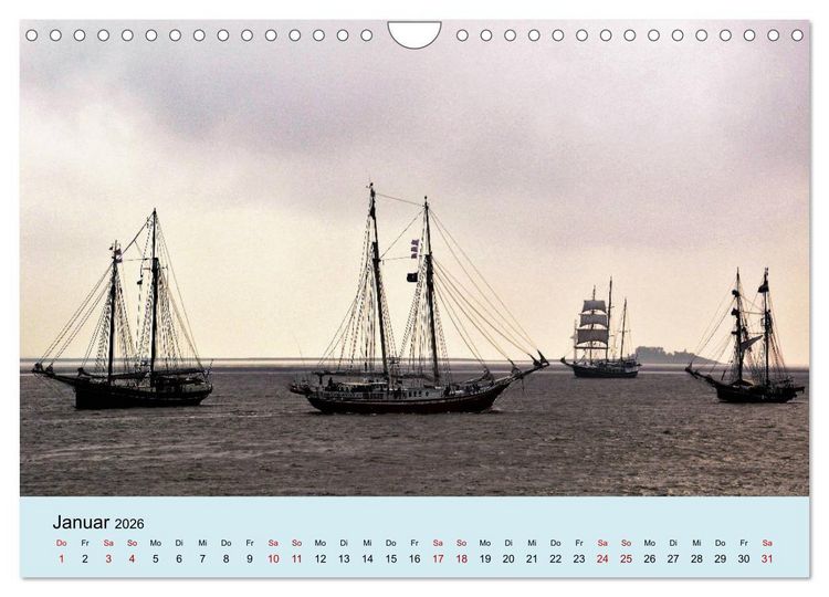 Produktbild: Parade der Windjammer - 2026 (Wandkalender 2026 DIN A4 quer), CALVENDO Monatskalender
