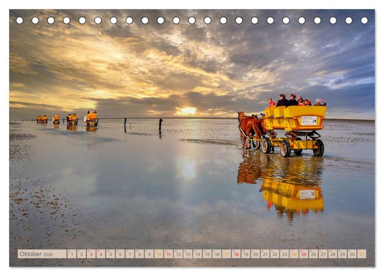 Produktbild: Nordsee-Urlaub (Tischkalender 2026 DIN A5 quer), CALVENDO Monatskalender