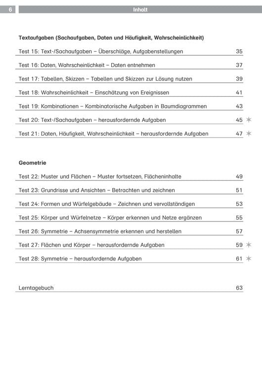 Produktbild: Mathe-Tests 3. Klasse