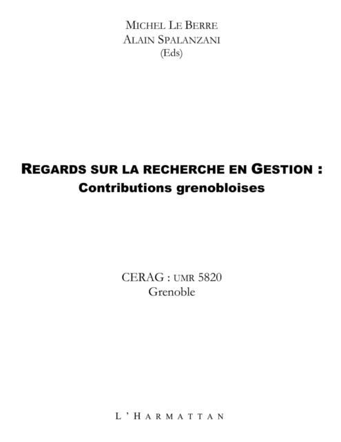 Produktbild: Regards sur la recherche en gestion