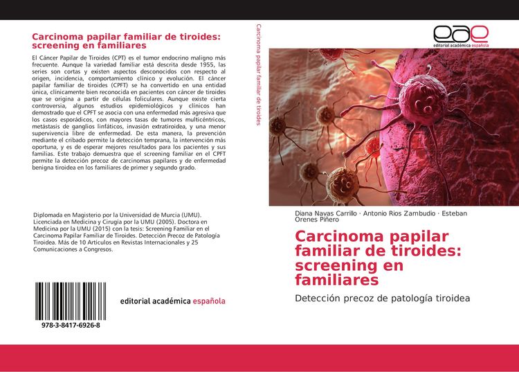 Produktbild: Carcinoma papilar familiar de tiroides: screening en familiares