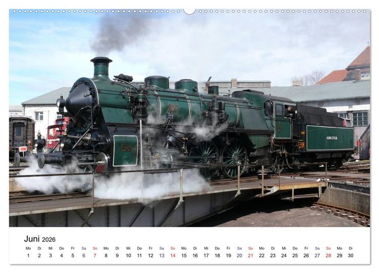 Produktbild: Feuer Wasser Kohle - Dampflokomotiven der Deutschen Reichsbahn (hochwertiger Premium Wandkalender 2026 DIN A2 quer), Kunstdruck in Hochglanz