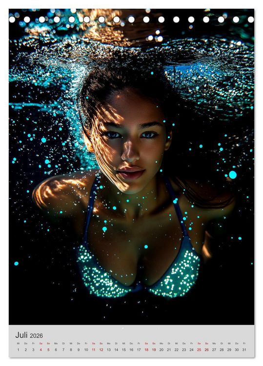 Produktbild: Diving Queens (Tischkalender 2026 DIN A5 hoch), CALVENDO Monatskalender
