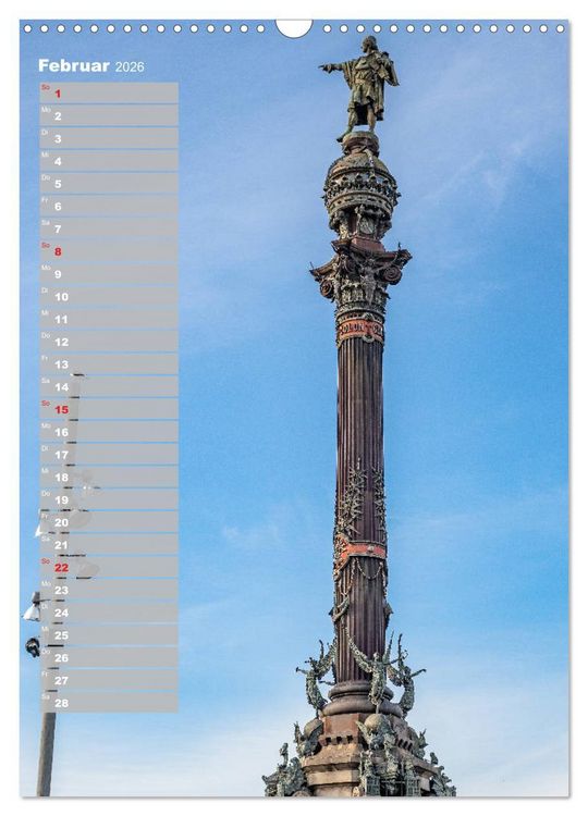 Produktbild: Barcelona - Eine St&auml;dtereise (Wandkalender 2026 DIN A3 hoch), CALVENDO Monatskalender