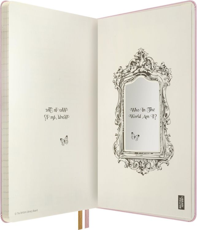 Produktbild: Moleskine Alice im Wunderland Notizbuch limitierte Ausgabe, L/A5, liniert, fester Einband, wiederverwendbare thematische Box