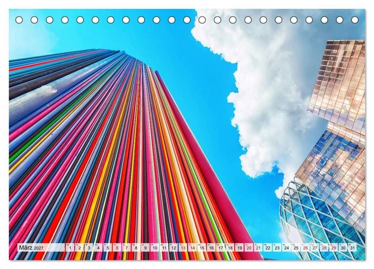 Produktbild: Architektur treibt's bunt (Tischkalender 2027 DIN A5 quer), CALVENDO Monatskalender