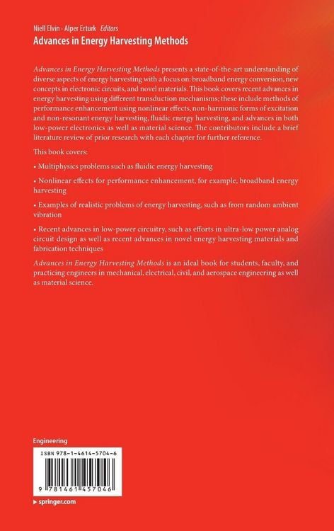 Produktbild: Advances in Energy Harvesting Methods