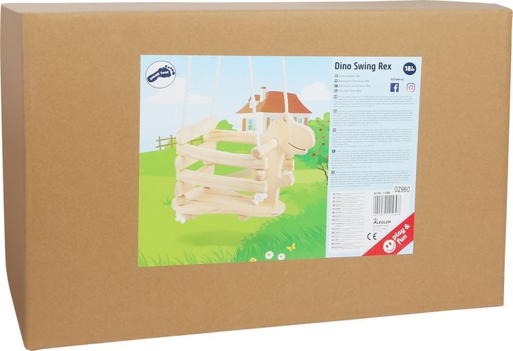 Produktbild: small foot 11589 - Kleinkindschaukel Dino, Gitterschaukel, Schaukel, Holz
