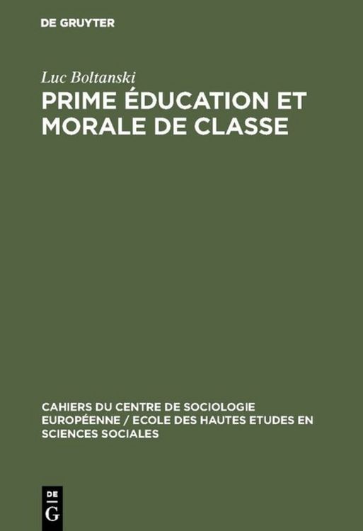 Produktbild: Prime &eacute;ducation et morale de classe