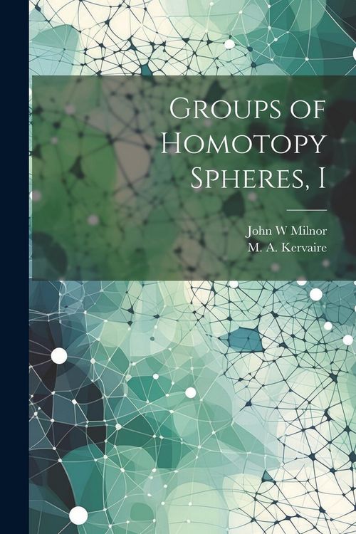 Produktbild: Groups of Homotopy Spheres, I
