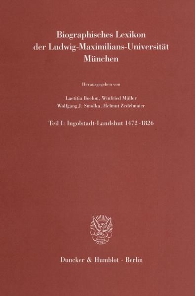 Produktbild: Biographisches Lexikon der Ludwig-Maximilians-Universit&auml;t M&uuml;nchen.