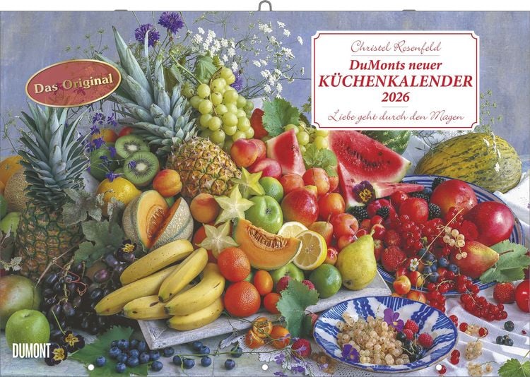 Produktbild: DUMONTS neuer Küchenkalender 2026 – Broschürenkalender – mit Rezepten und Gedichten – Format 42 x 29 cm