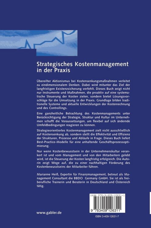 Produktbild: Strategisches Kostenmanagement in der Praxis