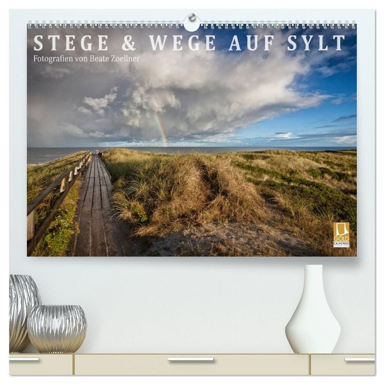 Produktbild: Stege & Wege auf Sylt (hochwertiger Premium Wandkalender 2026 DIN A2 quer), Kunstdruck in Hochglanz
