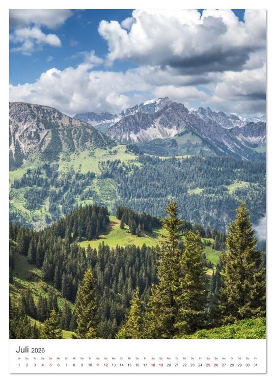 Produktbild: Bergsommer im Tannheimer Tal (hochwertiger Premium Wandkalender 2026 DIN A2 hoch), Kunstdruck in Hochglanz
