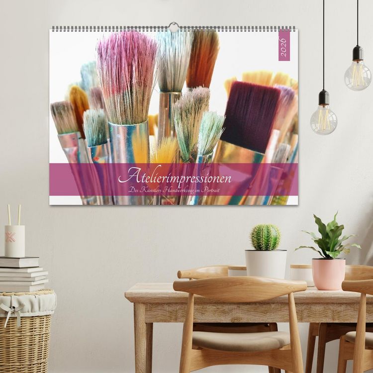 Produktbild: Atelierimpressionen - Des K&uuml;nstlers Handwerkzeug im Portrait (Wandkalender 2026 DIN A2 quer), CALVENDO Monatskalender