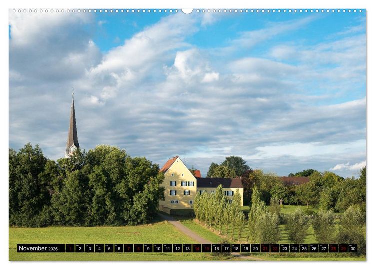 Produktbild: Bayerische Landschaften - Ein Streifzug durch das Dachauer Land (Wandkalender 2026 DIN A2 quer), CALVENDO Monatskalender