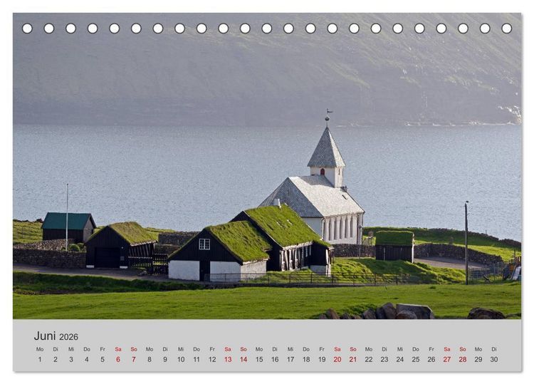 Produktbild: F&auml;r&ouml;er Inseln 2026 (Tischkalender 2026 DIN A5 quer), CALVENDO Monatskalender