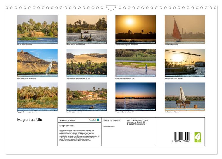 Produktbild: Magie des Nils (Wandkalender 2026 DIN A3 quer), CALVENDO Monatskalender