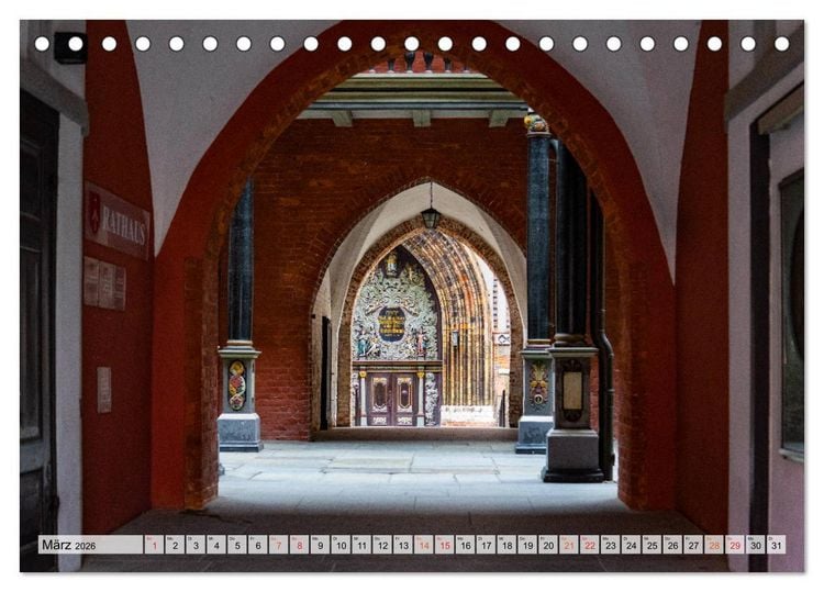 Produktbild: Stralsund Stadtansichten (Tischkalender 2026 DIN A5 quer), CALVENDO Monatskalender