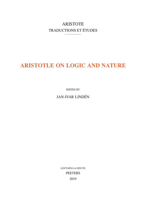 Produktbild: Aristotle on Logic and Nature