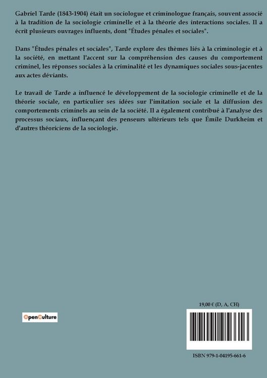 Produktbild: &Eacute;tudes p&eacute;nales et sociales