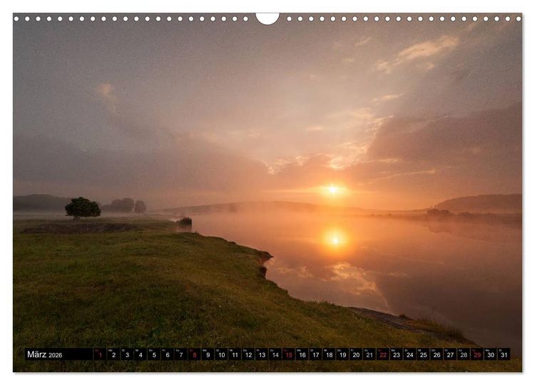 Produktbild: Lichtstimmungen Th&uuml;ringen - Eine Reise von Morgens bis Abends (Wandkalender 2026 DIN A3 quer), CALVENDO Monatskalender