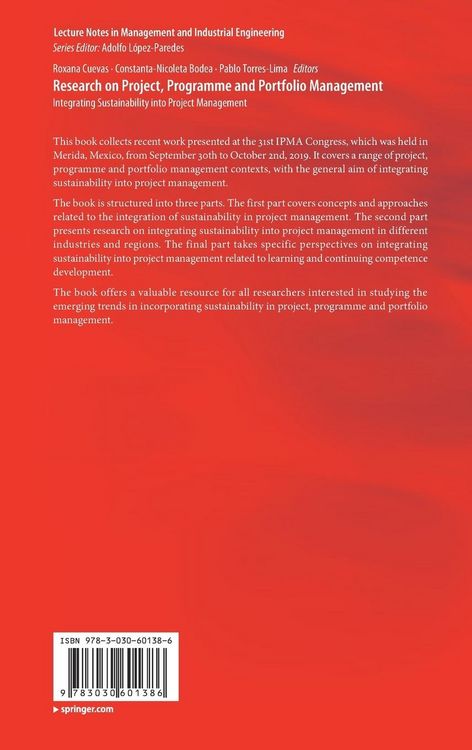 Produktbild: Research on Project, Programme and Portfolio Management