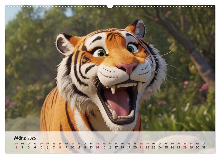Produktbild: Lachende Tiere (Wandkalender 2026 DIN A2 quer), CALVENDO Monatskalender