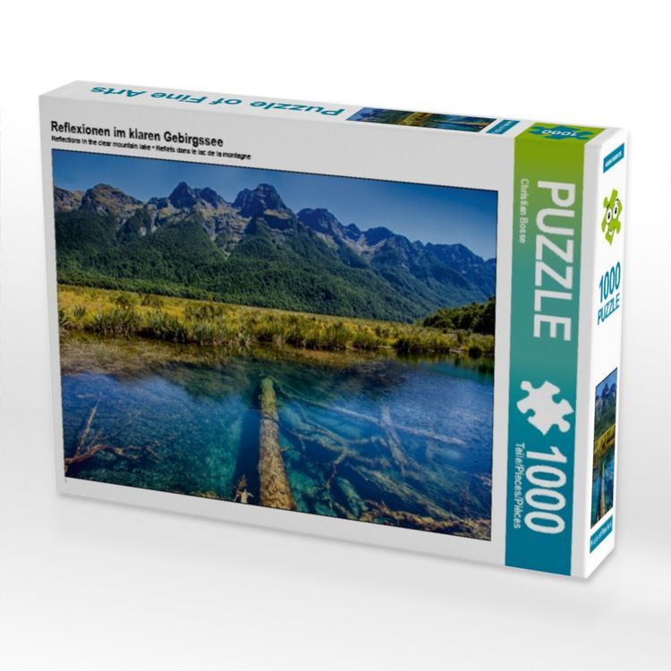 Produktbild: CALVENDO Puzzle Reflexionen im klaren Gebirgssee 1000 Teile Puzzle quer | 1000 Teile Lege-Gr&ouml;&szlig;e 64 &times; 48 cm Foto-Puzzle f&uuml;r gl&uuml;ckliche Stunden