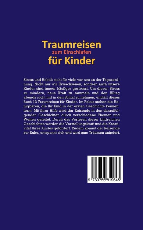 Produktbild: Traumreisen zum Einschlafen f&uuml;r Kinder - Die sch&ouml;nsten Gute-Nacht-Geschichten als Fantasiereisen