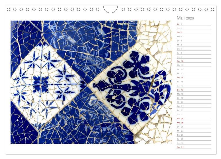 Produktbild: Kacheln und Mosaiken in Barcelona (Wandkalender 2026 DIN A4 quer), CALVENDO Monatskalender