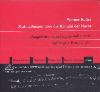 Produktbild: Mutmassungen &uuml;ber die K&ouml;nigin der Nacht /Congetture sulla Regina della notte /Ugibanje o Kraljici noči