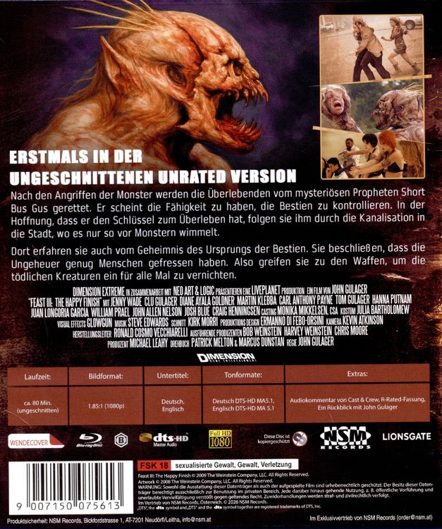 Produktbild: Feast III: The Happy Finish (unrated) (uncut)
