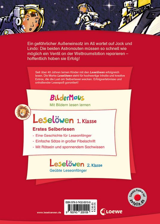 Produktbild: Lesel&ouml;wen 1. Klasse - Alarm auf der Weltraumstation