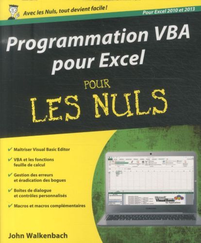 Produktbild: Programmation VBA pour Excel 2010 et 2013 pour les nuls