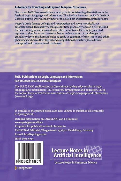 Produktbild: Automata for Branching and Layered Temporal Structures