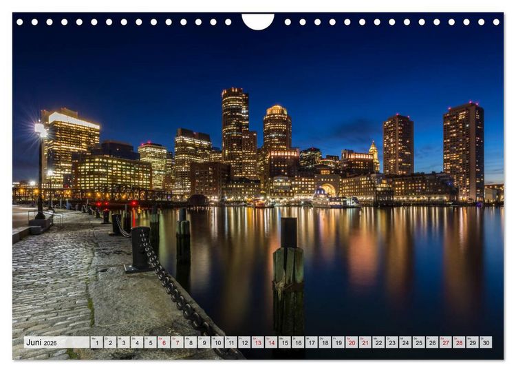 Produktbild: Stadtansichten aus Boston (Wandkalender 2026 DIN A4 quer), CALVENDO Monatskalender