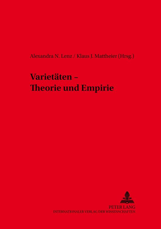 Produktbild: Variet&auml;ten &ndash; Theorie und Empirie