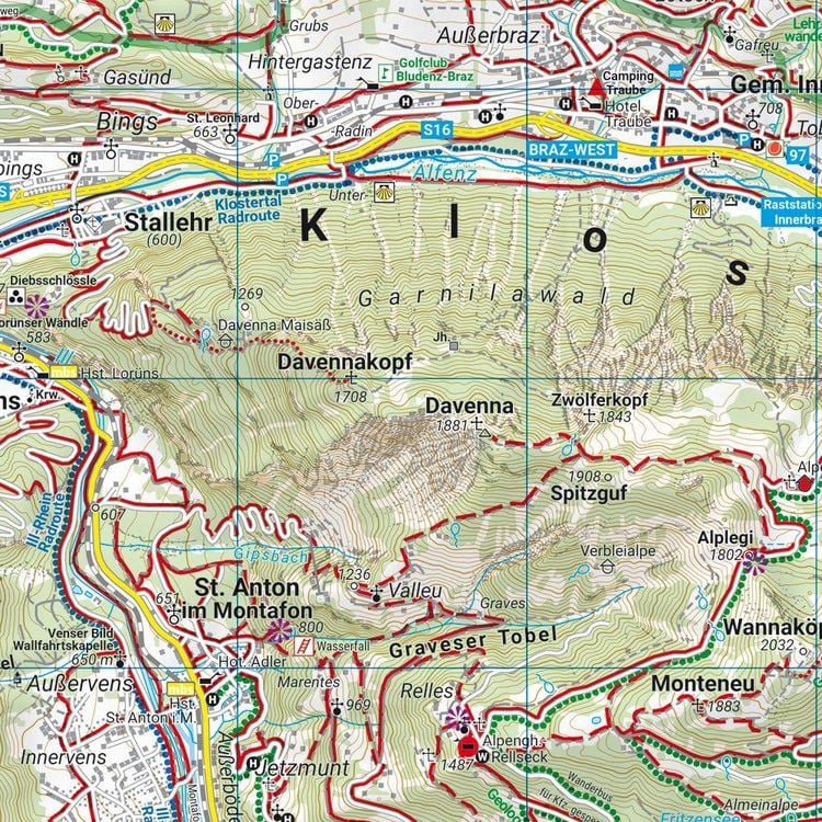 Produktbild: Freytag & berndt Wanderkarte WK 374 Montafon, Klostertal - Silvretta 1:50.000