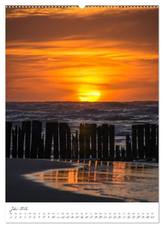 Produktbild: J&uuml;tlands Nordsee (hochwertiger Premium Wandkalender 2026 DIN A2 hoch), Kunstdruck in Hochglanz