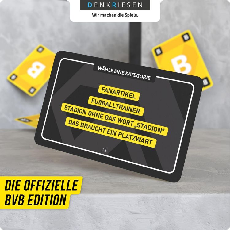 DENKRIESEN - STADT LAND VOLLPFOSTEN® - Das Kartenspiel - BVB EDITION - "Entscheidend ist auf'm Platz."