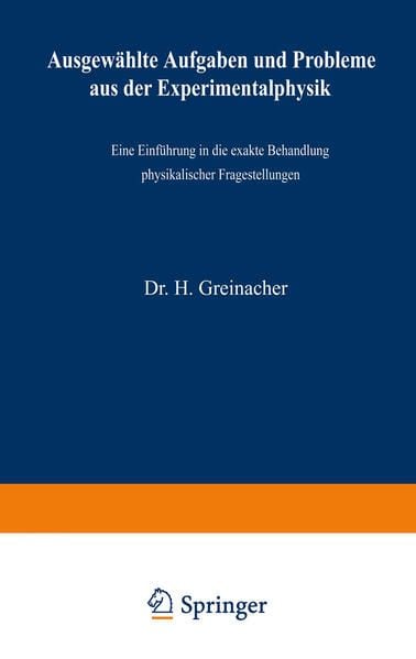 Produktbild: Ausgew&auml;hlte Aufgaben und Probleme aus der Experimentalphysik