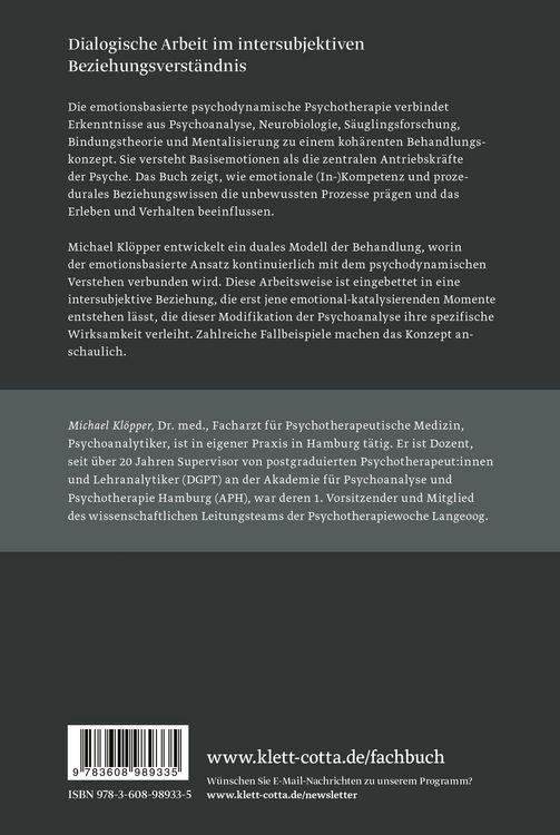 Produktbild: Emotionsbasierte psychodynamische Psychotherapie