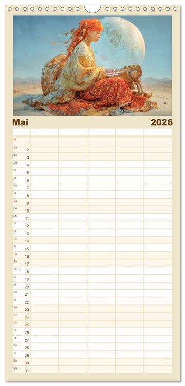 Produktbild: Familienplaner 2026 - Eine Liebe zur Musik - Musikanten mit 5 Spalten (Wandkalender, 21 x 45 cm) CALVENDO